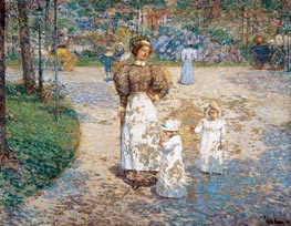 Spring in Central Park (Springtime), 1898 by Hassam | Canvas Print