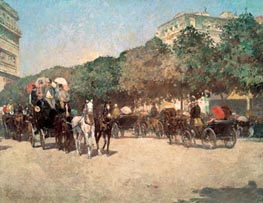 Grand Prix Day, 1887 von Hassam | Leinwand Kunstdruck