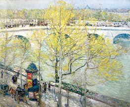 Pont Royal, Paris, 1897 von Hassam | Leinwand Kunstdruck