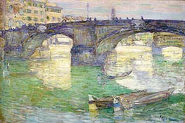 Ponte Santa Trinita, 1897 by Hassam | Canvas Print