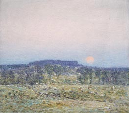 September Moonrise | Hassam | Painting Reproduction