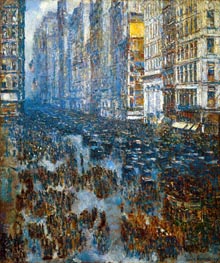 Fifth Avenue, 1919 by Hassam | Canvas Print