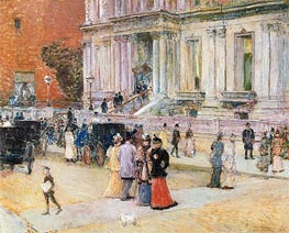 The Manhattan Club, c.1891 by Hassam | Canvas Print