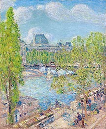 Hassam | April, Quai Voltaire, Paris | Giclée Canvas Print