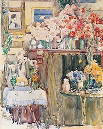 The Altar and Shrine, 1892 by Hassam | Paper Art Print