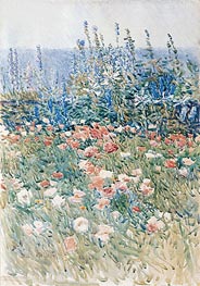 Flower Garden, Isles of Shoals | Hassam | Painting Reproduction