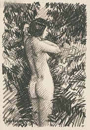 Nude, 1918 von Hassam | Papier-Kunstdruck