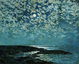 Moonlight, Isle of Shoals, 1892 von Hassam | Leinwand Kunstdruck