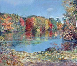Walden Pond, n.d. von Hassam | Papier-Kunstdruck