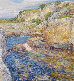 Rockweed Pool | Hassam | Painting Reproduction