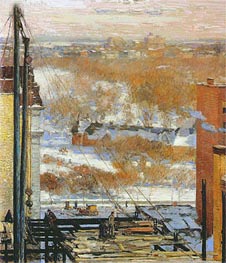 Hassam | The Hovel and the Skyscraper, 1904 | Giclée Canvas Print