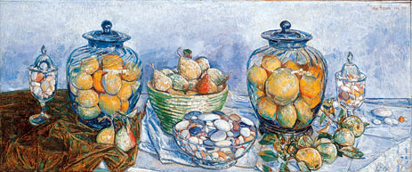 Long Island Pebbles and Fruit, 1931 | Hassam | Giclée Leinwand Kunstdruck