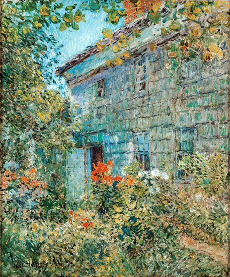Old House and Garden, East Hampton, 1898 | Hassam | Giclée Canvas Print