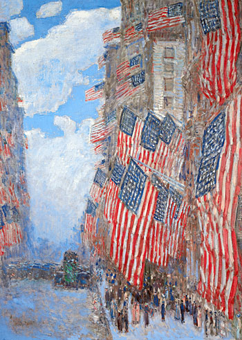 The Fourth of July, 1916, 1916 | Hassam | Giclée Leinwand Kunstdruck
