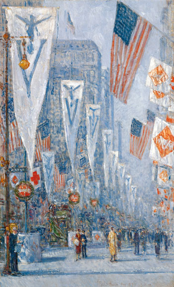 Victory Day, May 1919, 1919 | Hassam | Giclée Leinwand Kunstdruck