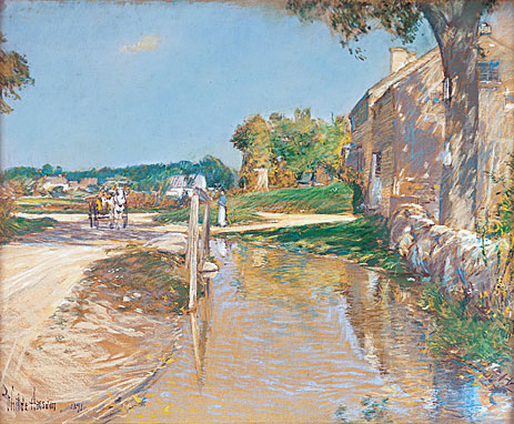 A Country Road, 1891 | Hassam | Giclée Papier-Kunstdruck
