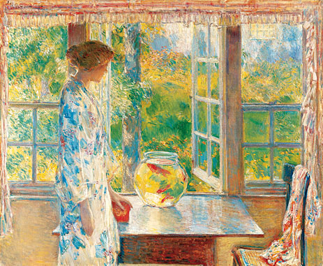 Bowl of Goldfish, 1912 | Hassam | Giclée Canvas Print