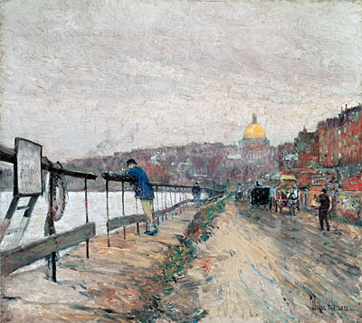 Charles River and Beacon Hill, 1892 | Hassam | Giclée Leinwand Kunstdruck