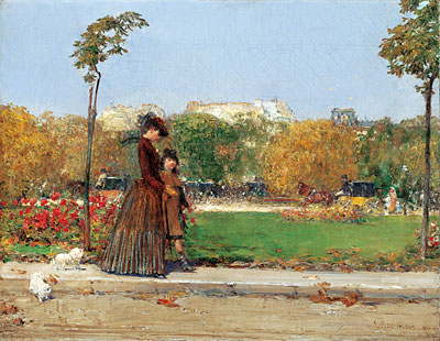 In the Park, 1889 | Hassam | Giclée Leinwand Kunstdruck