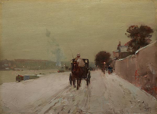 Along the Seine, Winter, 1887 | Hassam