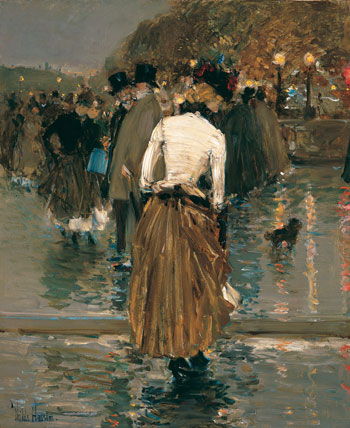 Hassam | Promenade at Sunset, Paris, c.1888/89 | Giclée Canvas Print