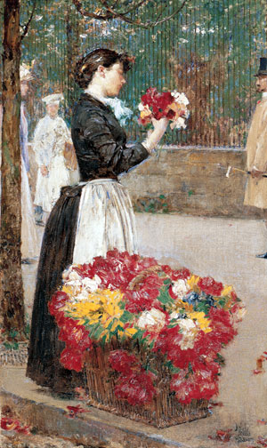 Hassam | Flower Girl, c.1887/89 | Giclée Canvas Print