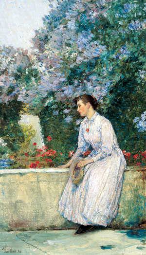 In the Garden, c.1888/89 | Hassam | Giclée Leinwand Kunstdruck