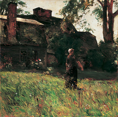 The Old Fairbanks House, Dedham, Massachusetts, c.1884 | Hassam