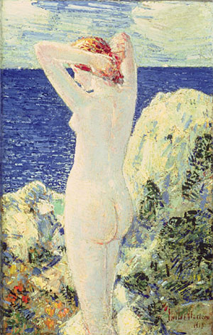 The Bather, 1915 | Hassam | Giclée Leinwand Kunstdruck