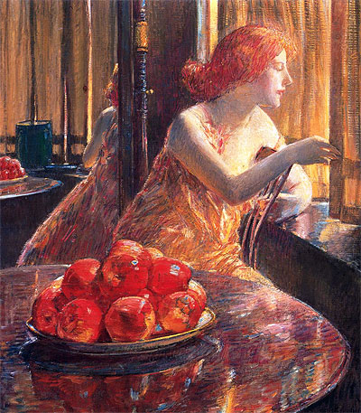 Reflections (Kitty Hughes), 1917 | Hassam