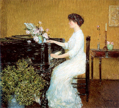 At the Piano, 1908 | Hassam