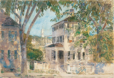 Street in Portsmouth, 1916 | Hassam