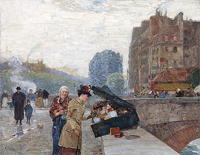 Quai St. Michel, 1888 | Hassam | Giclée Canvas Print