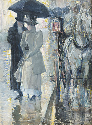 Rainy Day, New York, 1892 | Hassam