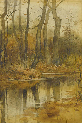 Stream in the Woods, n.d. | Hassam | Giclée Papier-Kunstdruck