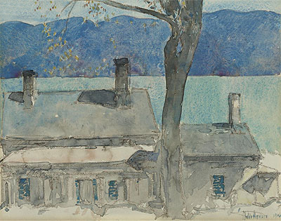 Old House, Newburgh, New York, 1916 | Hassam | Giclée Papier-Kunstdruck