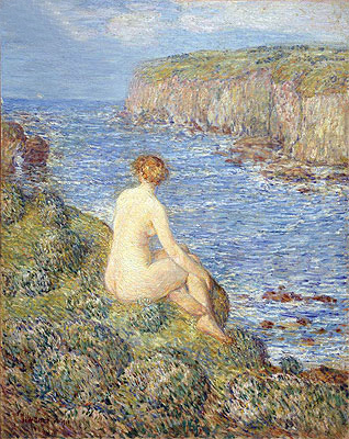 Nymph and Sea, 1900 | Hassam | Giclée Leinwand Kunstdruck