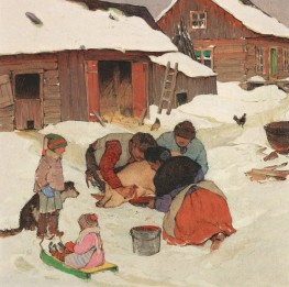 Das Schweineschlachten, c.1928/33 | Clarence Gagnon