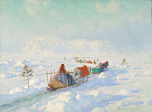 The Ice Bridge, Quebec, undated | Clarence Gagnon | Giclée Canvas Print