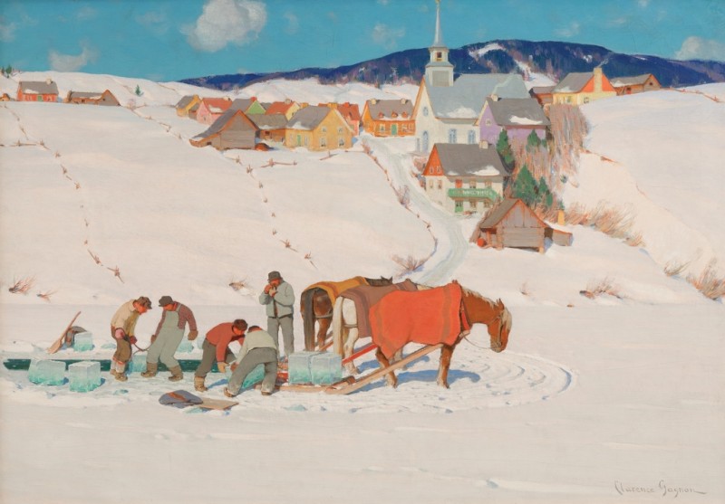 Ice Harvest, Quebec, n.d. | Clarence Gagnon | Giclée Canvas Print