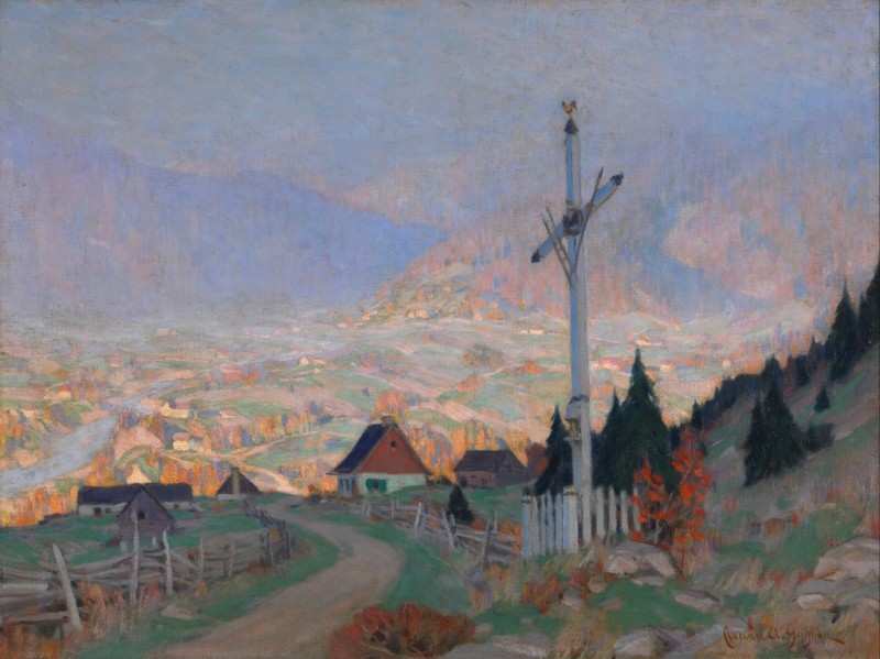 The Wayside Cross, Autumn, 1916 | Clarence Gagnon | Giclée Canvas Print