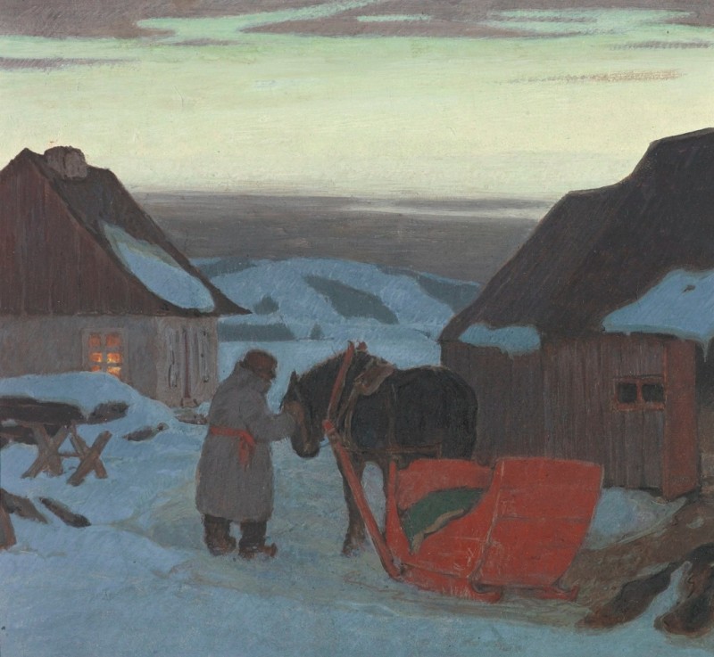 Zum Arzt gehen, c.1928/33 | Clarence Gagnon | Giclée Leinwand-Kunstdruck
