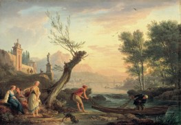 River Fishermen in the Evening, c.1755 | Claude-Joseph Vernet