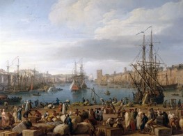 Interior of the Port of Marseilles, 1754 by Claude-Joseph Vernet | Canvas Print