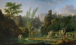 Morning, Bathers, 1772 by Claude-Joseph Vernet | Canvas Print