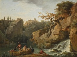 Landscape in the Taste of Salvator Rosa (Romantic ..., 1746 by Claude-Joseph Vernet | Canvas Print