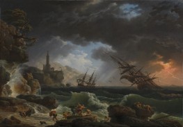 A Shipwreck in Stormy Seas, 1773 by Claude-Joseph Vernet | Canvas Print