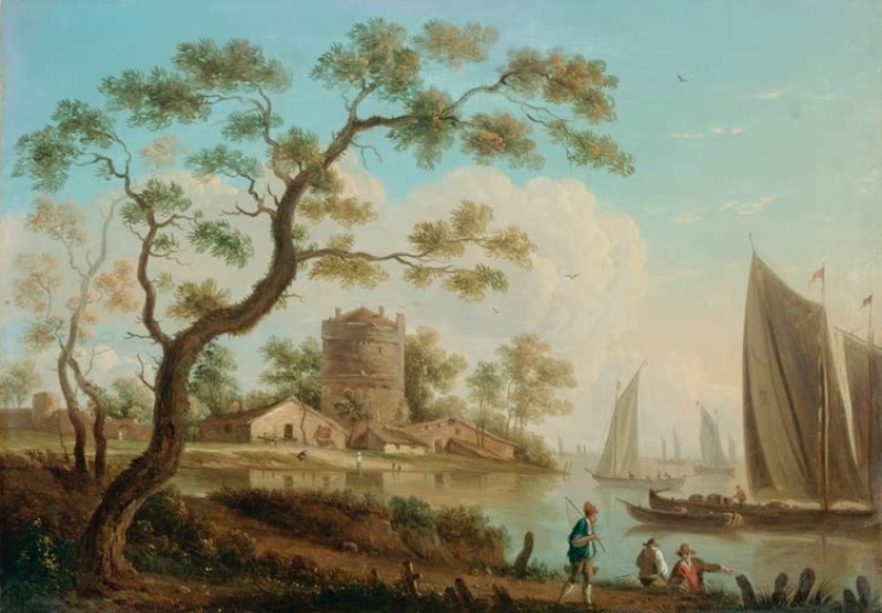 Fishing at the River, c.1714/89 | Claude-Joseph Vernet | Giclée Canvas Print