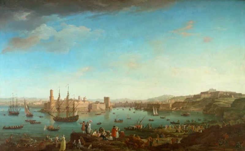 Harbour Entrance at Marseille, 1754 | Claude-Joseph Vernet | Giclée Canvas Print