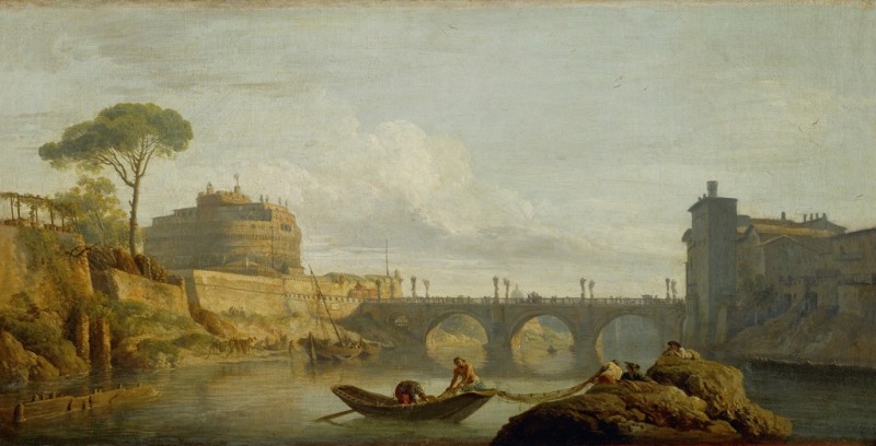 The Bridge and Castle of Sant'Angelo in Rome, 1745 | Claude-Joseph Vernet | Giclée Canvas Print